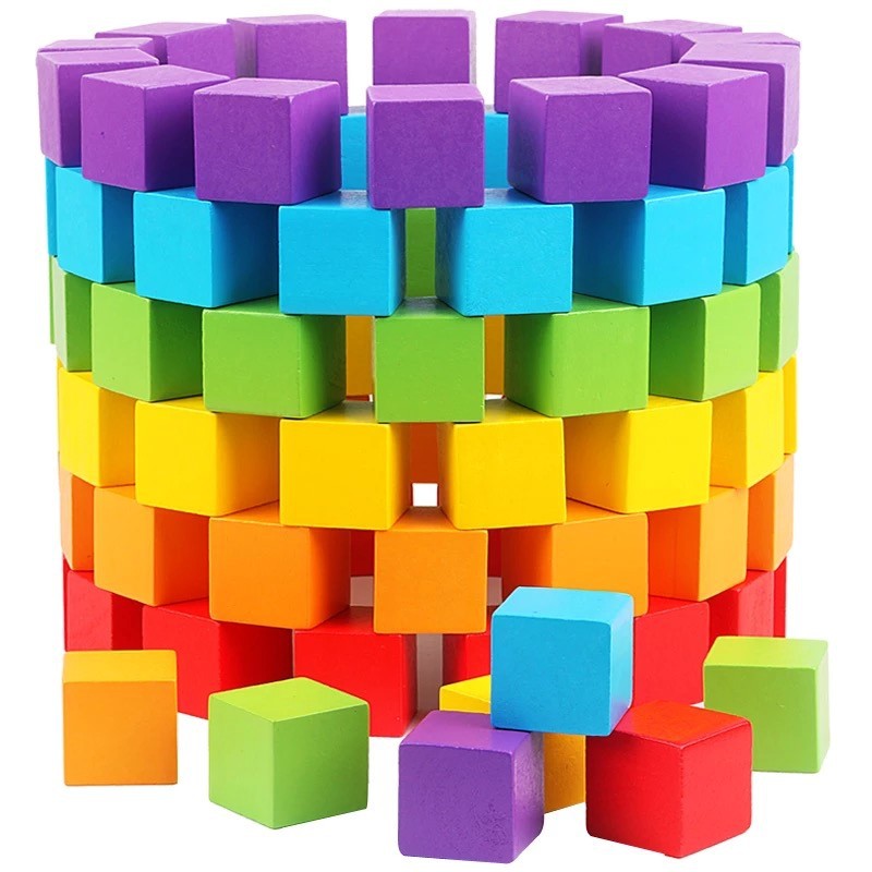 Board Game Word - Blocos de construção de madeira coloridos