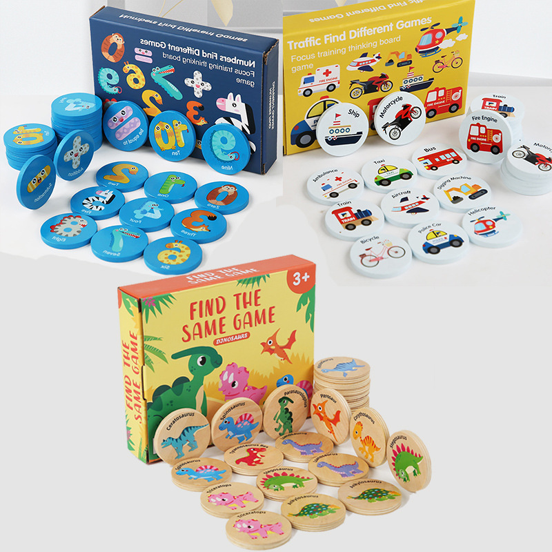 Board Game Word - Jogo de Memória Educacional de Madeira