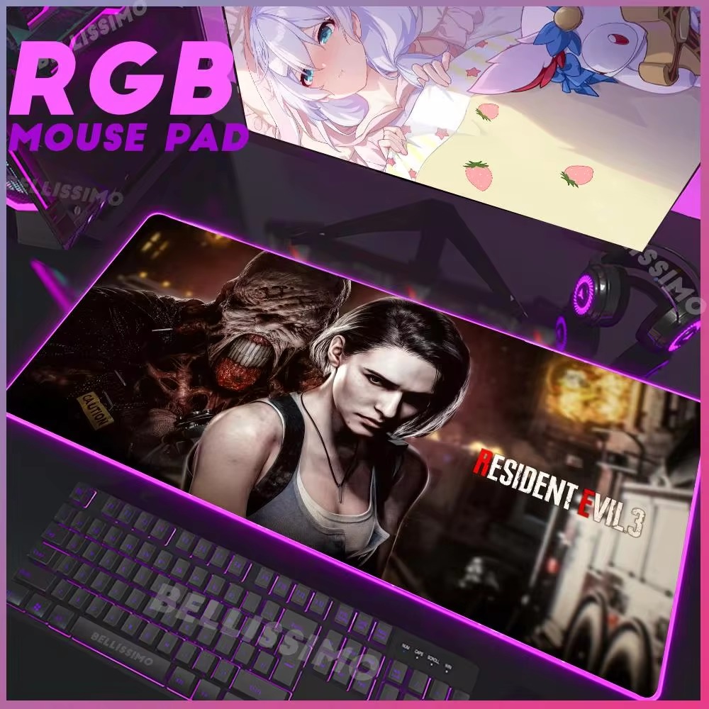 Board Game Resident Evil - Mousepad RGB para Jogos da Série