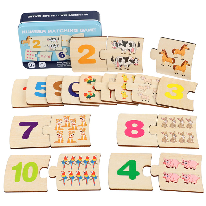 Board Game Anak - Crianças caixa de ferro número iluminação