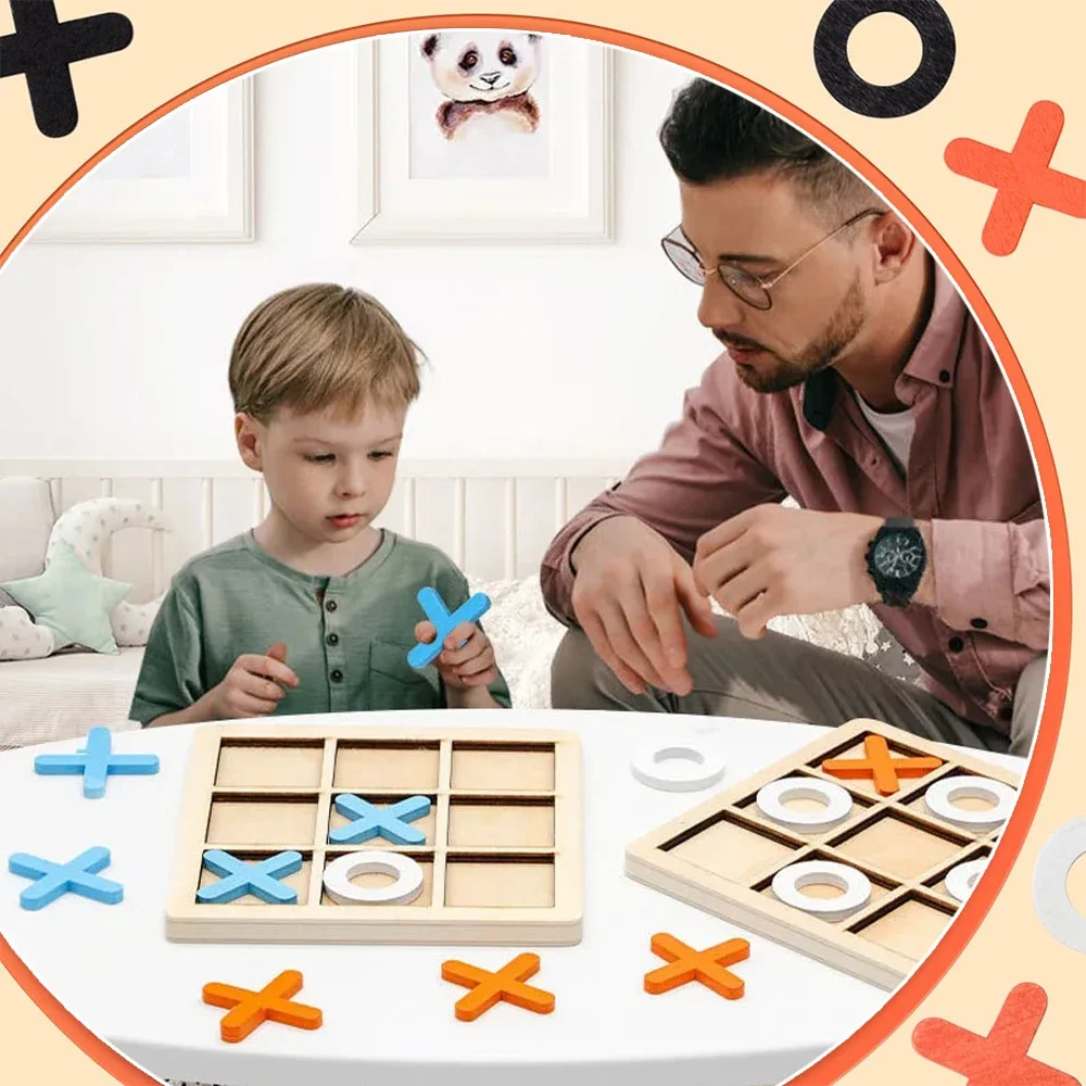 Jogo de madeira xo tic tac toe - Board Game Anak avaliação e preço