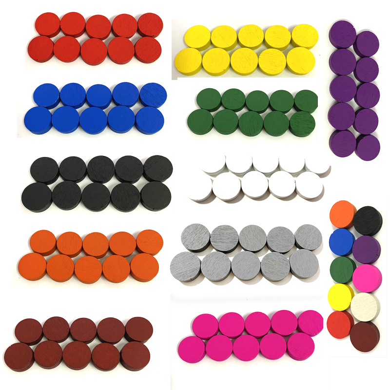 50 peças 15*5mm 11 cores disco - Board Game Impostor avaliação e preço