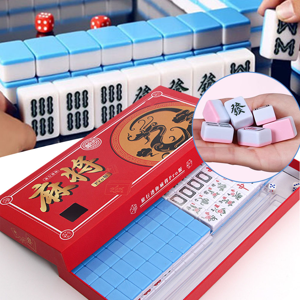 Mini mahjong de viagem portáti - Board Game Mahjong avaliação e preço