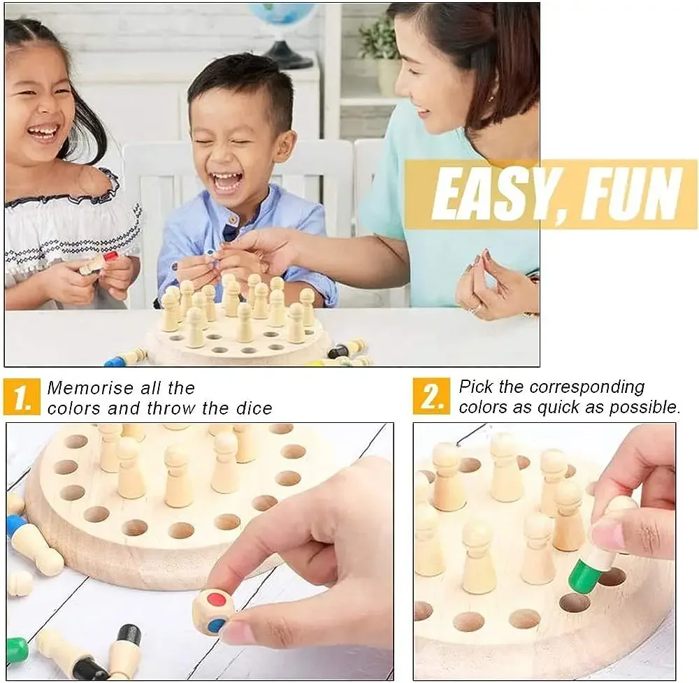 1PC Jogo de Memória de Madeira - Board Game Word avaliação e preço