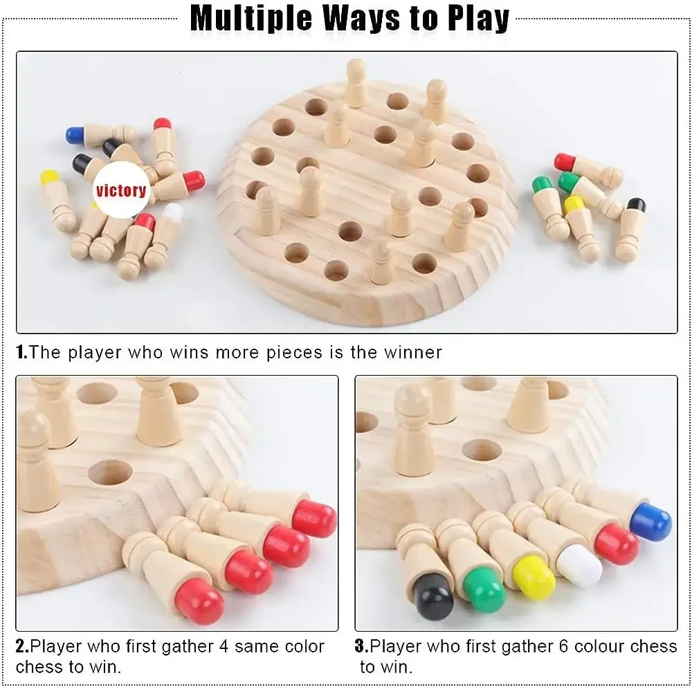 1PC Jogo de Memória de Madeira - Board Game Word avaliação e preço
