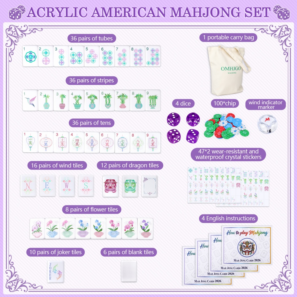Conjunto de Mahjong Americano  - Board Game Mahjong avaliação e preço