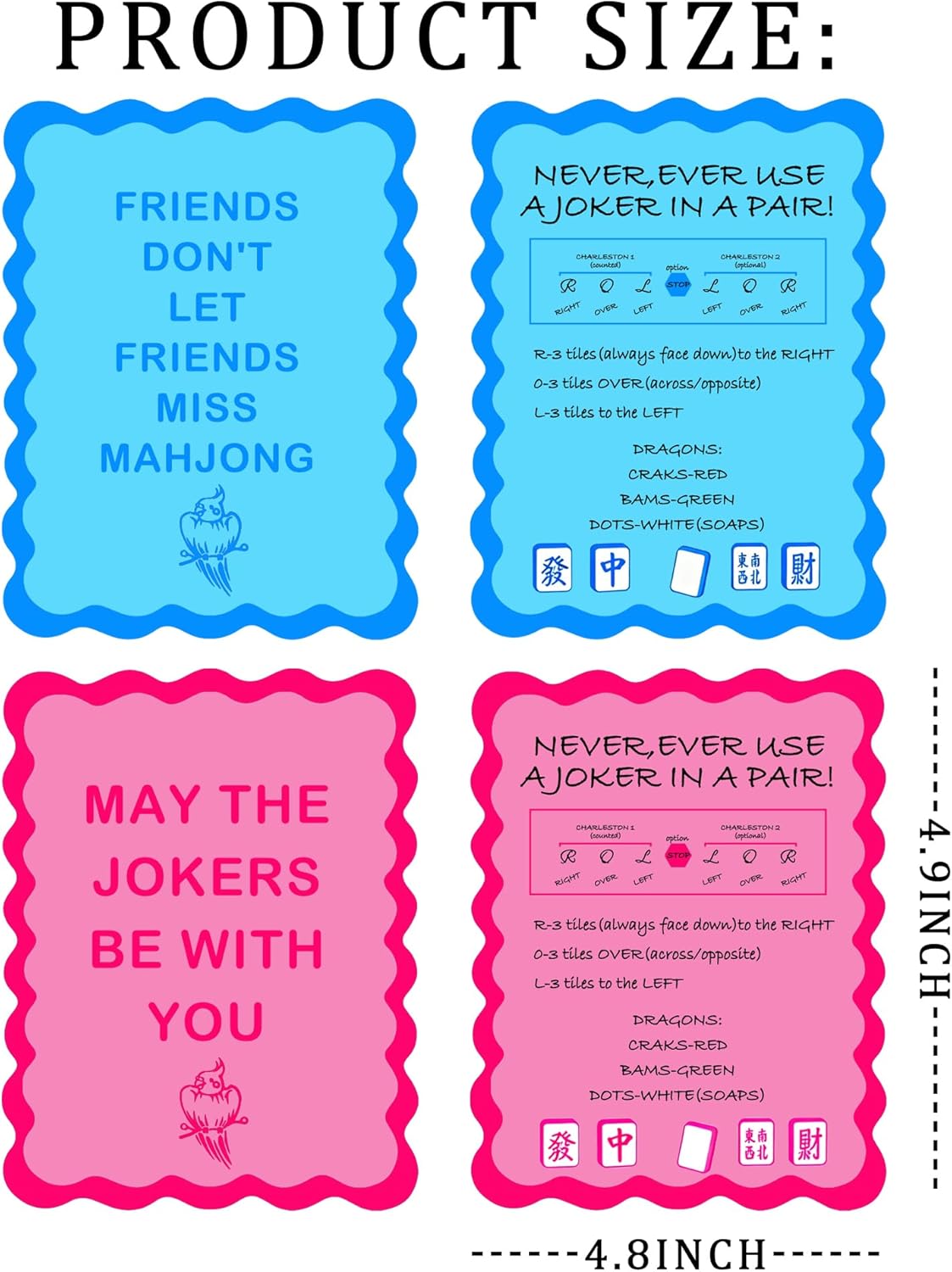 4 Peças de Cartas para Embaral - Board Game Mahjong avaliação e preço